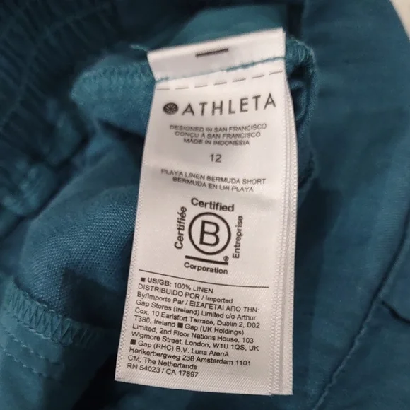 ATHLETA LINEN Shorts with Elastic Waistband and Relaxed Fit - Picture 13 of 15